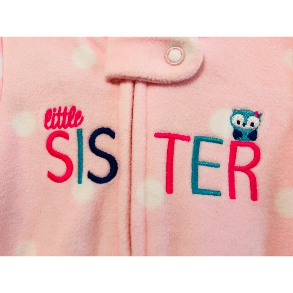 Newborn fleece pajamas, Little Sister NWOT